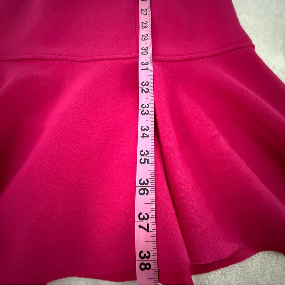Elie Tahari Women's Fuchsia Camellia V-Neck Fit-and-Flare Dress (Size 8) - Picture 11 of 12